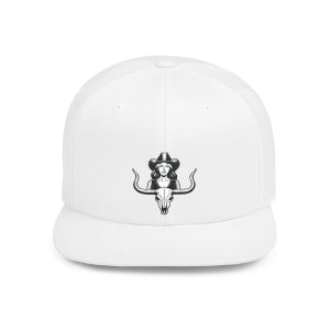 Bull Skull Flat Bill Snapback Hat – Western Rodeo Streetwear Cap